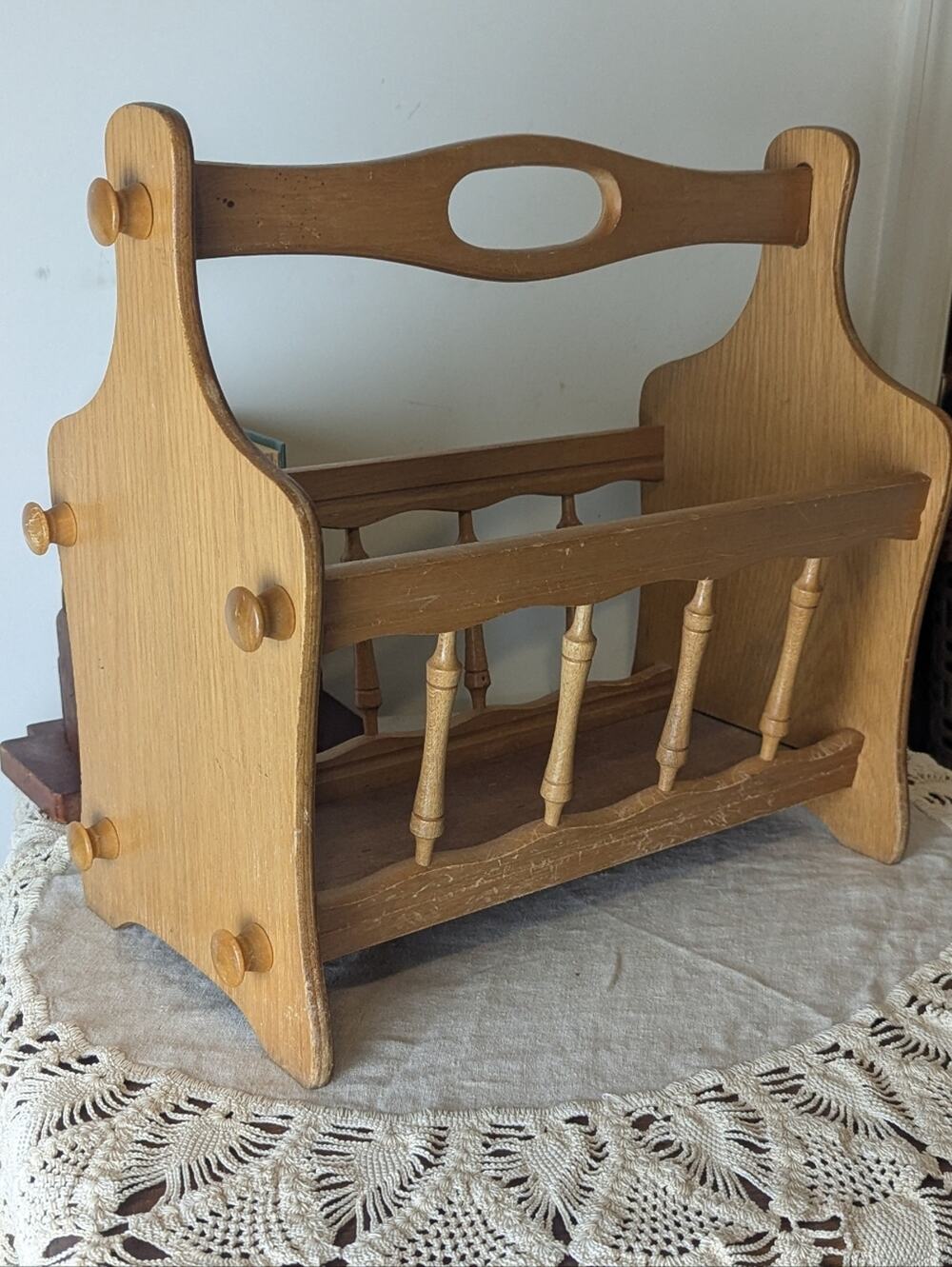 Newspaper Stand Magazines Holder Rack Vintage Repurpose